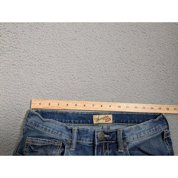 Wrangler 20X Style 42 Vintage Boot Jeans Mens 32x32 (Meas 31x29.5) Western Blue - Picture 11 of 16